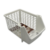 White Stackable Storage Basket - Versatile Organizer Bin - View 1