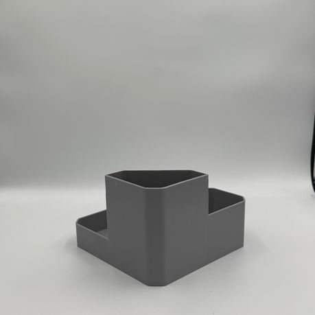 Gray Plastic Corner Organizer Caddy - Space-Saving Storage Solution - View 3