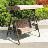 Elite Comfort 2-Seater Outdoor Swing with Adjustable Canopy - View 2