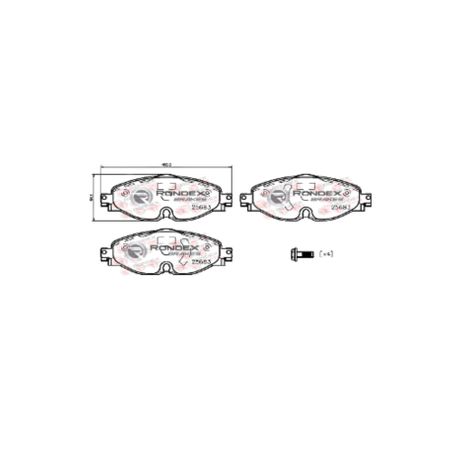 Rondex Front Brake Pads For: Volkswagen Arteon 2.0 TSi (3H) - View 5
