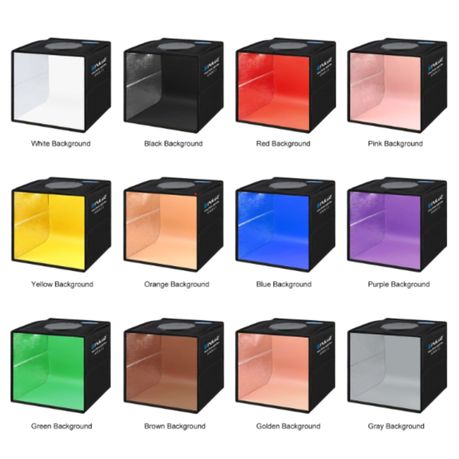 PULUZ Mini 25cm Photography Light Box with LED & 6 Double Sided Backdrops - View 3