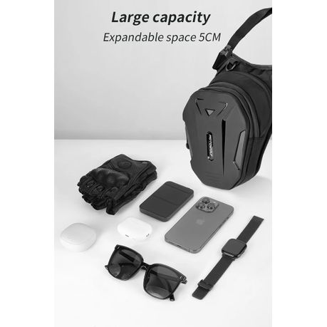Motorcycle Leg Bag - Extendable - Hard Shell - View 4