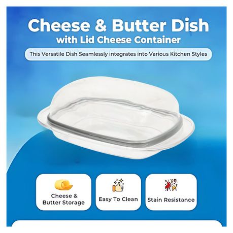Hobby Life Transparent Butter Dish | 500g Capacity | High-Quality Plastic - View 2