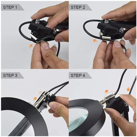 72 LED Light 10x Magnifying 5V 2A Glass Desk Light - View 5