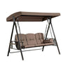 3 Seater Outdoor Swing Bench Lounger with & Adjustable Tilt Canopy - View 1