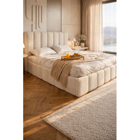 Myndos SoftFoam Bouclé Bed Frame - View 2