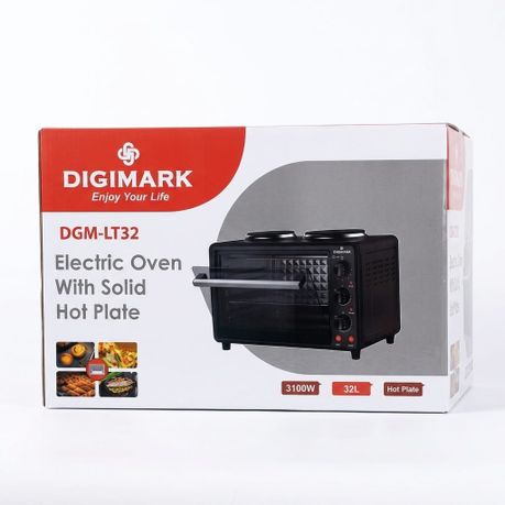 Digimark Electric Mini Oven & 2 Solid Hot Plate Cooker 32L - View 4