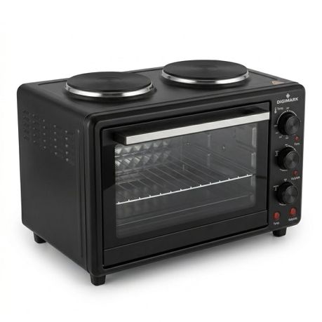 Digimark Electric Mini Oven & 2 Solid Hot Plate Cooker 32L - View 5