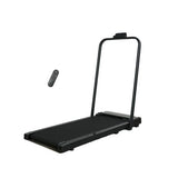 Black portable folding electric treadmill - View 1