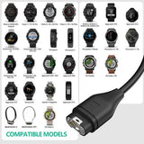 USB Charging Cable Compatible with Garmin Watch Fenix, Forerunner, Venu - View 2