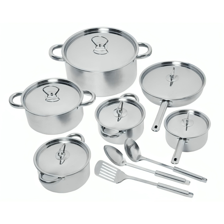 Silver Stainless Steel 15 Piece Cookware - View 1