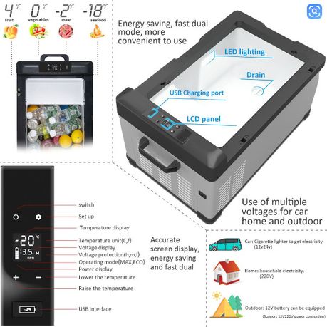 Alpicool 25L Portable Refrigerator Car Freezer Car Fridge - View 3