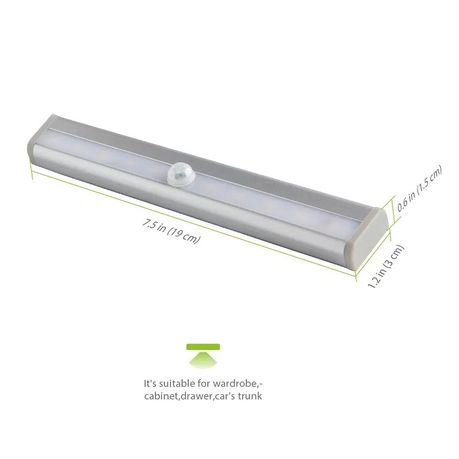 10 LED Rechargeable Motion Sensor Light (Cool White) - 3 pack - View 4