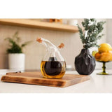 2-in-1 Oil & Vinegar Dispenser Glass Bottle with Cork Stoppers - 350ml - View 6