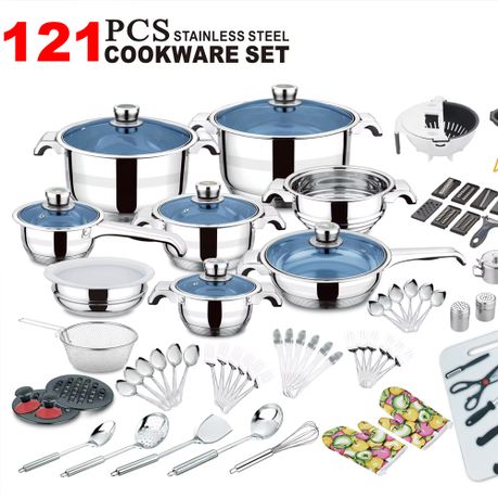 121 Pieces- Hot Selling Kitchenware Non-Stick Stainless Steel Cookware Pots set - View 6