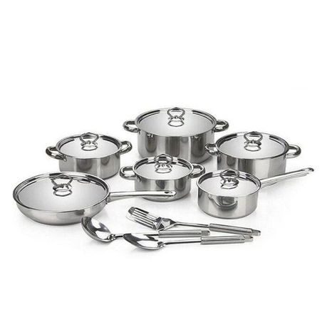 15 Piece Heavy Bottom Stainless Steel Cookware Set - View 1