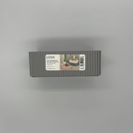 Gray Plastic Divided Organizer Bin - Versatile Storage Solution - View 5