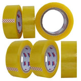 6 x WOS Yellow Clear Packing Cello Adhesive Tape Sealing Boxes 43mm Wide - View 1