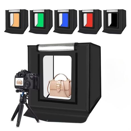 PULUZ 40cm Portable Photo Light Box with LED Lights & 6 Colour Backdrops - View 5