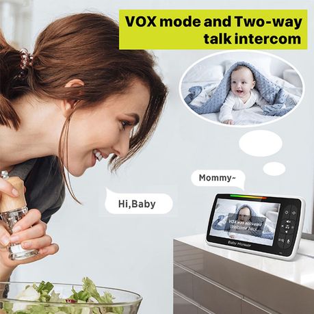 5'' Video Baby Monitor with Audio & Night, Rotation, Wireless 150m - View 4