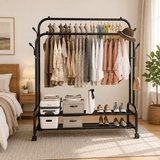 Myndos Multi-Functional Clothing & Shoe Stand with Wheels - View 4