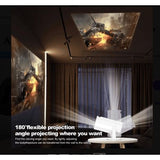 HD Powerful Contrast Portable Projector With Superior Color Accuracy -White - View 5