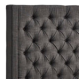 MaI Lifestyle - Sweet Dreams Wingback Upholstered headboard Linen - Grey - View 2