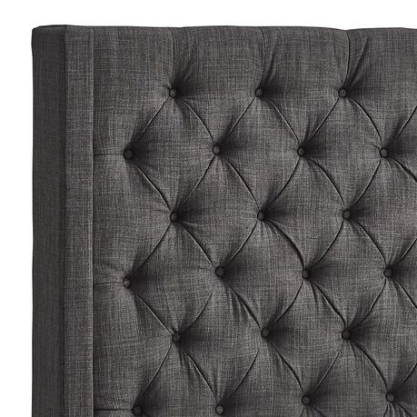 MaI Lifestyle - Sweet Dreams Wingback Upholstered headboard Linen - Grey - View 2