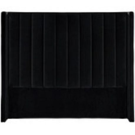 She Made Me - Nhlalala Velvet Wingback Panelled Headboard - Black - View 1