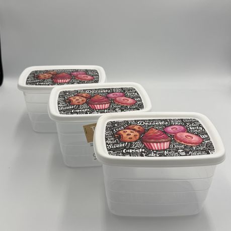 Clear Stackable Food Storage Container Set of 3 - Airtight and Durable - View 4