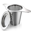 Tea Infuser Fine Mesh Strainer with Double Handles and Lid Coffee Filter - View 1