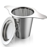 Tea Infuser Fine Mesh Strainer with Double Handles and Lid Coffee Filter - View 1