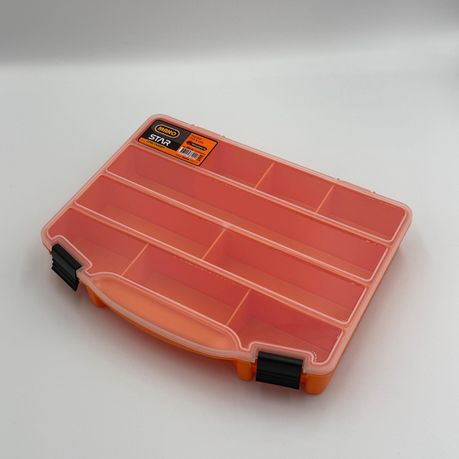 Orange Plastic Compartment Organizer Box - Handy Storage Solution - View 2
