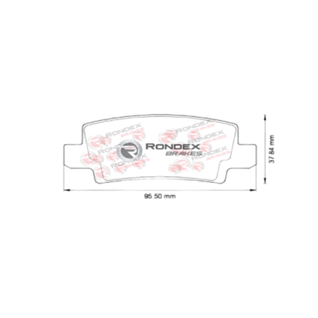 Rondex Rear Brake Pads For: Mazda Etude 160i, 72Kw 2000-2004 - View 5