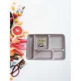 Plastic Compartment Tray Pink - Durable & Lightweight Meal Tray - View 3