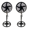 Pack of 2- 18" Energy Saving Floor Stand Fan - Black - View 1