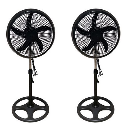 Pack of 2- 18" Energy Saving Floor Stand Fan - Black - View 1
