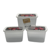 Clear Stackable Food Storage Container Set of 3 - Airtight and Durable - View 1