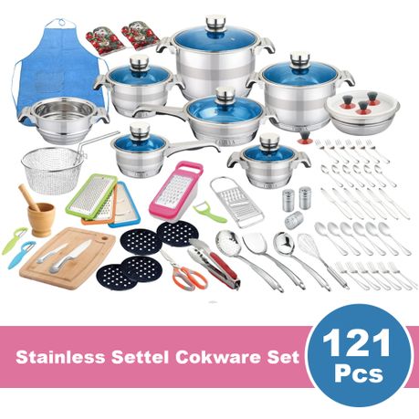 121 Pieces- Hot Selling Kitchenware Non-Stick Stainless Steel Cookware Pots set - View 3