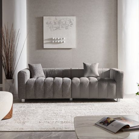 Decorotika 87.4'' Fluff Channel Sofa - View 4