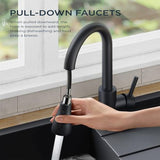 Kitchen Faucet with Pull Down Sprayer Single Handle Retractable Sink Faucet - View 8