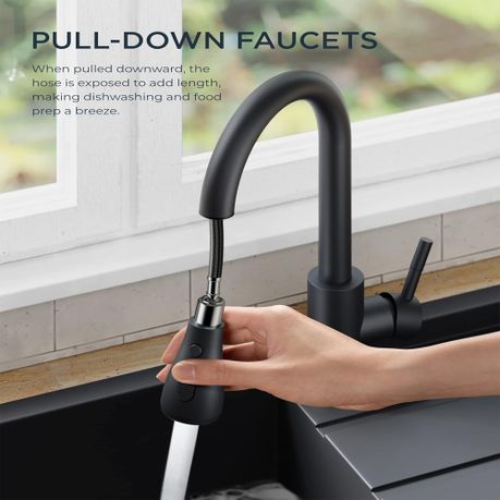Kitchen Faucet with Pull Down Sprayer Single Handle Retractable Sink Faucet - View 8