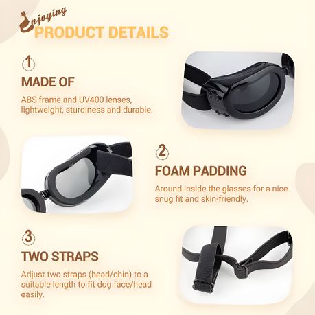 Dog Sunglasses Adjustable Pet Goggles UV Proof for Small Breed Dog - View 6