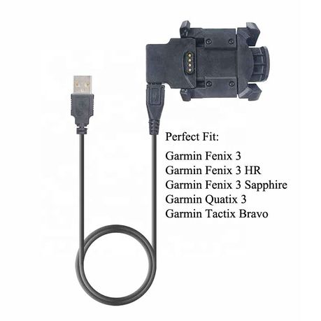 USB Smartwatch Charger Compatible with Garmin Fenix 3 - View 2