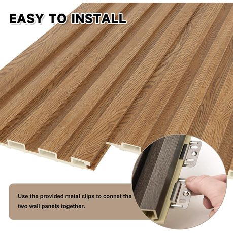 18Pc Wood Wall Slat Panels 3D Fluted Wall Ceiling Decor Soundproof Panels - View 2
