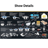 140 Pcs Classic Design Stainless Steel Kitchen Cookware Set - View 5
