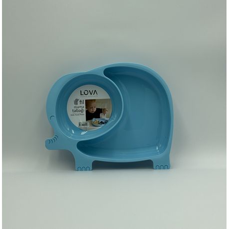 Elephant-Shaped Kids Food Plate with Compartments - View 3