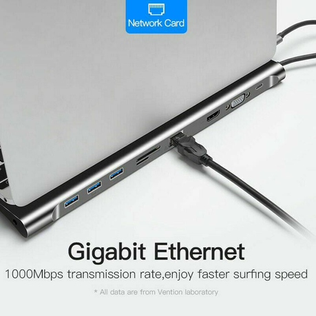 USB Type-C To 11-in-1 USB Hub Adapter Laptop Docking Station - BYL-2003 - View 4