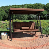 3 Seater Outdoor Swing with adjustable Canopy - View 6