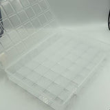 Clear Plastic Storage Box with Adjustable Dividers 36 Compartment Organizer - View 3
